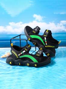 Niños Sandalias de punta abierta suave cómodo playa exterior - Verde - Ver 4