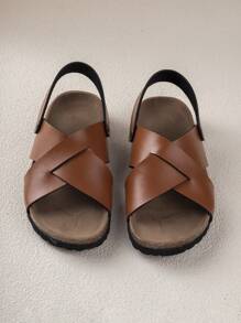 男孩交叉露跟涼鞋適用於戶外 - 黃色 - 查看 5