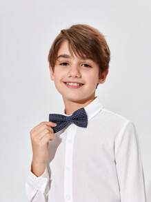 1pc Kids Rhombus Print Polyester Bow Tie For School Season - Multicolor - View 7