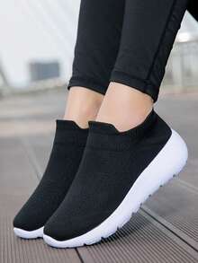 女士透氣一腳蹬跑鞋,運動戶外運動鞋