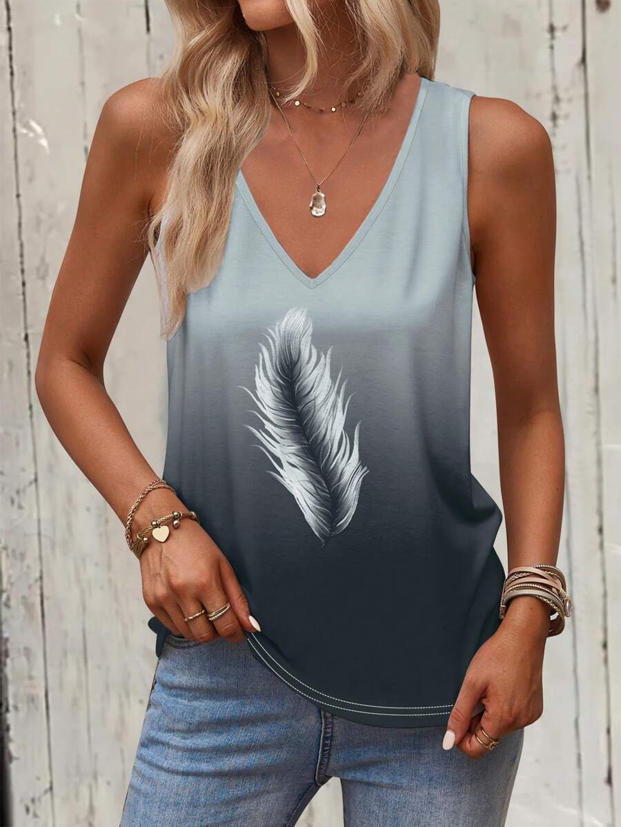 SHEIN LUNE Áo khoác và áo lót dành cho xe tăng nữ Bộ lạc Giải trí - Nhiều màu - Xem 1