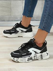 negro con blanco de moda clásico suave Zapatillas deportivas viajero diario al trabajo de hombres con de mujeres Zapatos de atletismo - Blanco y Negro - Ver 2