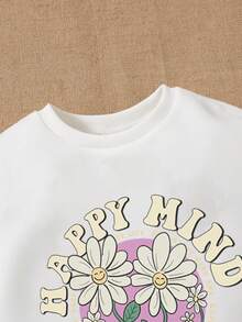 婴儿休闲卡通印花卫衣，适合秋冬季穿着 - 白色 - 查看 4