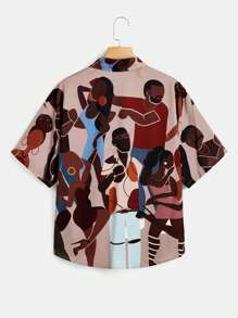 Sierra Siler 人像圖案落肩袖襯衫 - 彩色 - 查看 2