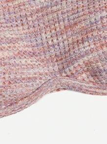 SHEIN Qutie Space Dye Crop Tank Top - Pink - View 5