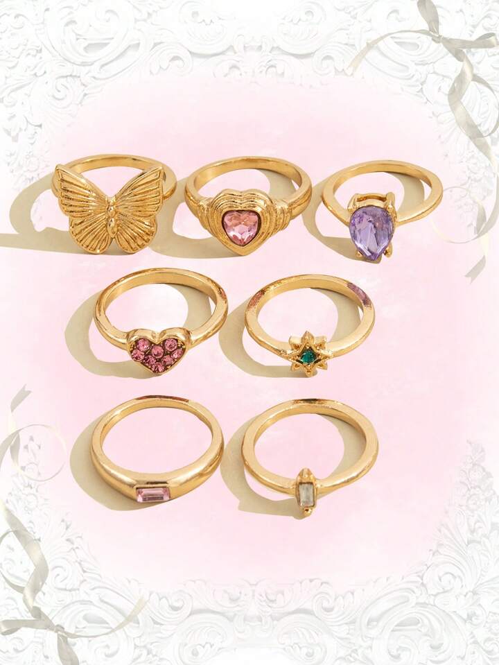 Is That The New Sweetness 7pcs Fashion Zinc Alloy Butterfly