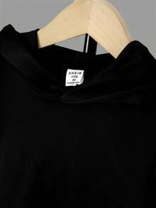 SHEIN 男小童素色連帽衫和褲子和翻蓋口袋夾克背心 - 彩色 - 查看 4