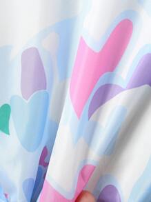 SHEIN 女小童1入組愛心圖案拉鏈開襟連帽夾克 - 彩色 - 查看 8