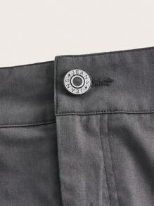 SHEIN EZwear Flap Pocket Side Cargo Skirt