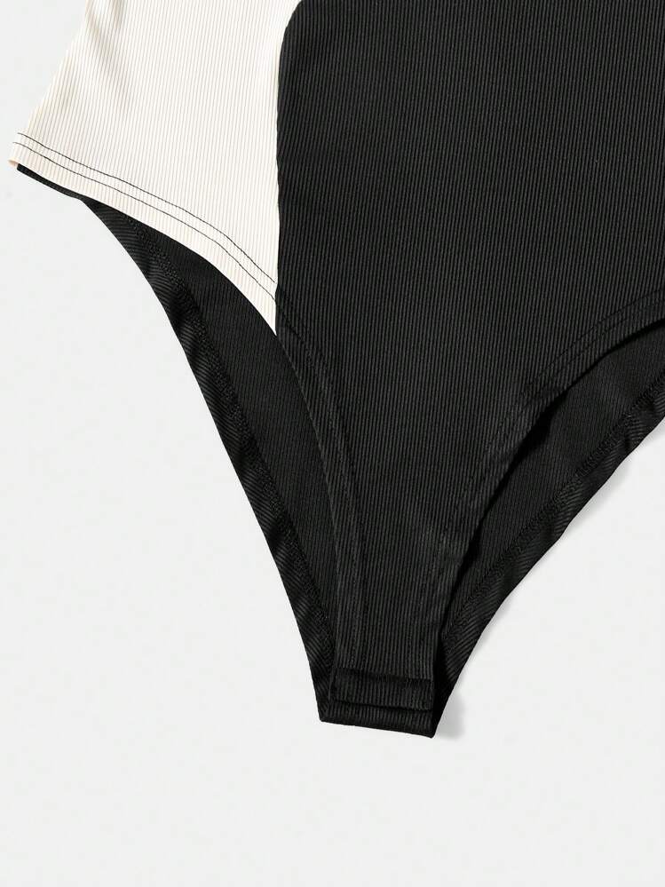 SHEIN EZwear Mono de tirantes de dos tonos talla grande, para verano - Multicolor - Añade 4