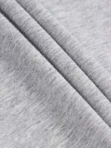 SHEIN 青少年女孩字母圖案插肩袖T恤 - 彩色 - 查看 3