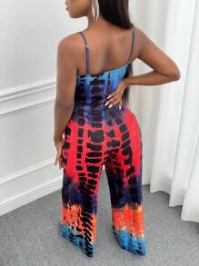 Slaydiva 紮染吊帶連體褲 - 彩色 - 查看 2