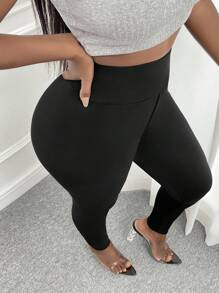 Slaydiva Butterfly Rhinestone Wideband Waist Leggings - Black - View 4