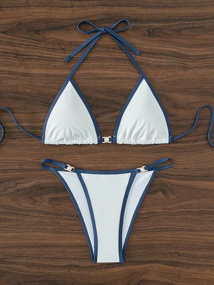 SISANDI TRIANGLE　ビキニ Triangle Bikini Top Bright Optical - Calzedonia
