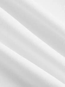 SHEIN MOD Chất rắn Xù Váy Dây - trắng - Xem 3