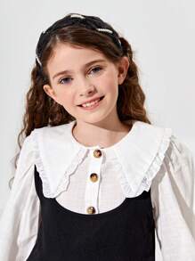 2pcs Girls Faux Pearl Decor Headband For Daily Life