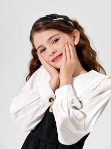 2pcs Girls Faux Pearl Decor Headband For Daily Life