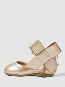 Cô gái nơ trang trí kim loại không trượt lại dép có dây kéo cho ngoài trời - Vàng - Xem 7