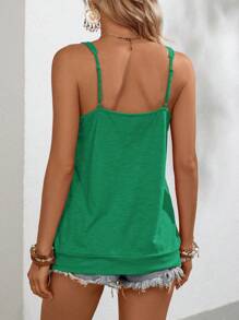 SHEIN LUNE Guipure Lace Panel Cami Top