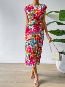 Breezaya Đầm Maxi In Hoa Toàn Thân Cho Kỳ Nghỉ Bãi Biển Trang Phục Nữ - Nhiều màu - Xem 3