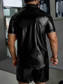 Manfinity Fever City 男士翻蓋口袋襯衫&短褲