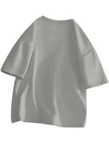 Men Spider Print Tee, For Halloween - Light Grey - View 2