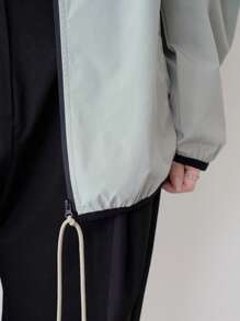 Zip Up Front Jacket - Grey - View 8