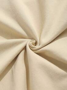 SHEIN LUNE Butterfly Print Thermal Lined Sweatshirt - Apricot - View 5