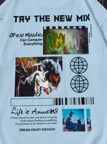 Manfinity RebelGame Men Slogan Graphic Tee - Baby Blue - View 3