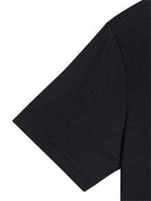 Men Coconut Tree & Letter Graphic Tee - Black - View 4