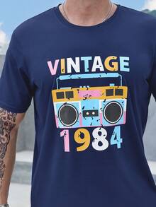 Manfinity 男士大碼T恤 - 藏蓝色 - 查看 6