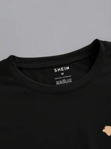 Nam Slogan & In Gấu Áo thun - màu đen - Xem 3