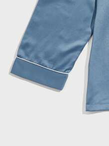 Conjunto de pijama / Pijama con diseño de ribete de contraste para hombres