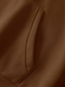 INAWLY Plus  Pocket Drawstring Thermal Lined Hoodie, For Winter Fall Autumn