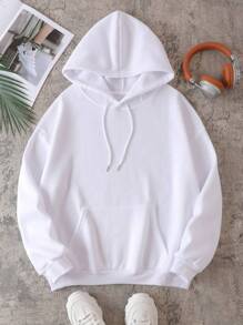 INAWLY Plus Pocket Drawstring Thermal Lined Hoodie, For Winter Fall Cloth For Women Autumn