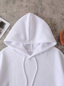 INAWLY Plus Pocket Drawstring Thermal Lined Hoodie, For Winter Fall Cloth For Women Autumn