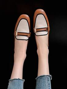 Mengshangli 2025 Autumn Women's Slip-On Loafers, Square Toe, Flat, Pu Leather - Multicolor - View 7