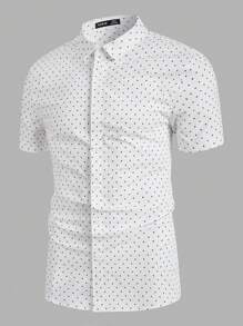 Manfinity VCAY Men All-over Print Shirt - White - View 1