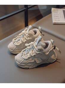 Chicos Zapatillas deportivas chunky con diseño de cordón para exterior - Beis - Ver 1