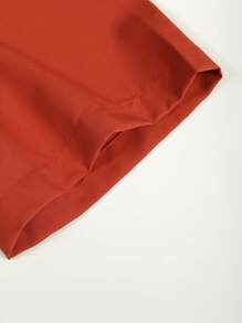 Manfinity Homme 男士素色前排扣襯衫和褲子不帶T恤 - 紅色 - 查看 5