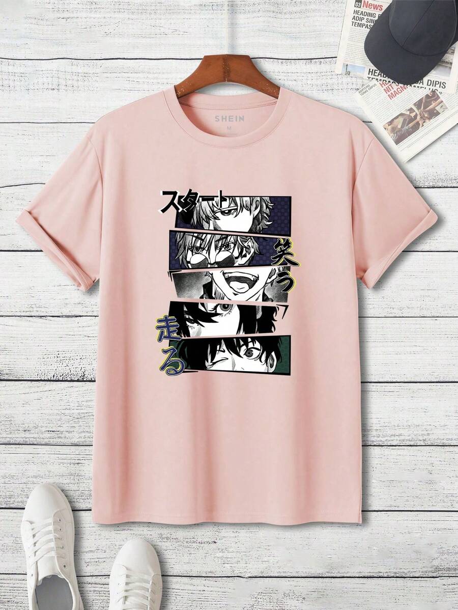 Nam Đồ họa Hình Áo thun - Hồng - Xem 1
