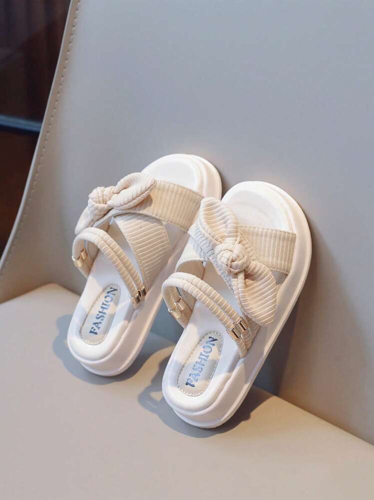 เด็กผู้หญิง สลิปเปอร์ ตกแต่ง โบว์ สำหรับ กลางแจ้ง - สีครีม/สีเบจ - ดู 2