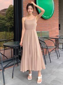 DAZY Solid Cami Dress - Pink - View 5