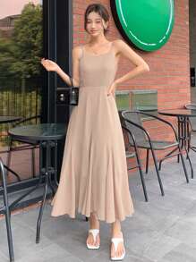 DAZY Solid Cami Dress - Pink - View 6