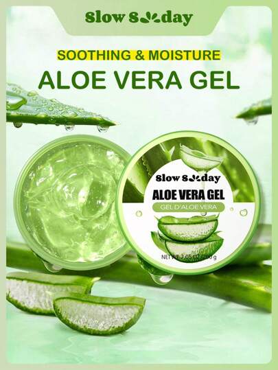 Slow Sunday Aloe Vera Gel 200g, K Beauty, With Sodium Hyaluronate, Hydrating And Moisturizing, With Pure Natural Ingredients, Fit For Face And Body Skin Care, After-Sun Soothing, For Face & Body, Suitable For All Skin Types, Hydrating Primer, Smooth Fine Line, Pore Minimizing, Smooth & Blur Primer, Perfect For Makeup Primer, Cozy Winter Styles, Suitable For Winter, Y2K, For Valentine's Day, Valentines Gift, Valentines Day Gift, Ideal For Party