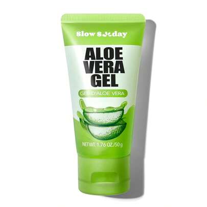 Slow Sunday Aloe Vera Gel 50g, For Face & Body, K Beauty, Hydrating And Moisturizing, With Pure Natural Ingredients, Fit For Face And Body Skin Care, After-Sun Soothing, Portable, Suitable For All Skin Types, Hydrating Primer, Smooth Fine Line, Pore Minimizing, Smooth & Blur Primer, Perfect For Makeup Primer, Suitable For Summer, Y2K, Ideal For Party