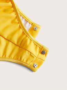 GENKIRA Stereo Flower Tube Bodysuit - Yellow - View 3