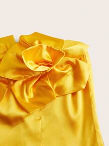 GENKIRA Stereo Flower Tube Bodysuit - Yellow - View 4