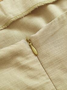 Solid Tube Dress - Khaki - View 3
