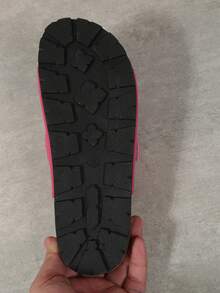 Dép nữ có khóa trang trí, Dép thời trang - Màu Hồng Tươi - Xem 6